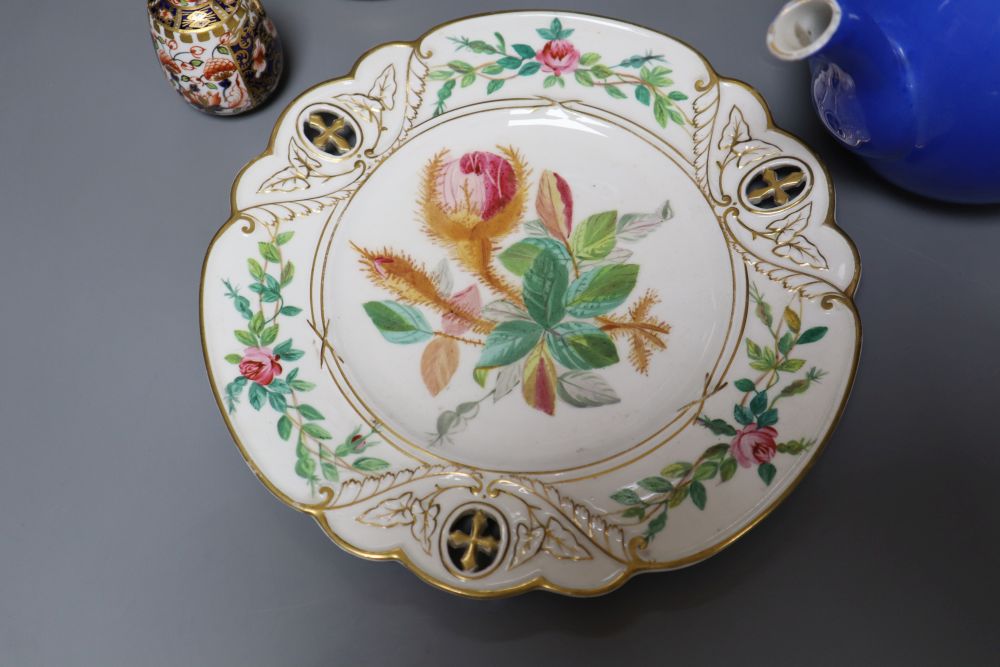 A pair of Helena Wolfsohn vases with covers in early Meissen style, 27cm and three other items